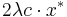 2\lambda c\cdot x^*