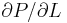 \partial P/ \partial L