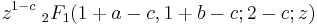  z^{1-c} \;_2F_1(1%2Ba-c,1%2Bb-c;2-c;z)