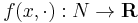 f(x,\cdot):N\to\mathbf{R}