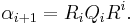 \alpha_{i %2B 1} = R_i Q_i R^i.