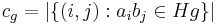  c_g = \left | \{ (i,j)�: a_i b_j \in H g \} \right |