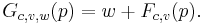 G_{c,v,w}(p) = w %2B F_{c,v}(p).\,