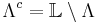 \Lambda^c = \mathbb{L}\setminus\Lambda