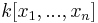 k[x_1, ..., x_n]