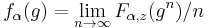 f_\alpha(g) = \lim_{n\rightarrow \infty} F_{\alpha,z}(g^n)/n