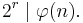 2^r \mid \varphi(n).