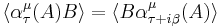 \langle \alpha^\mu_\tau(A)B\rangle=\langle B\alpha^\mu_{\tau%2Bi\beta}(A)\rangle