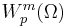 \textstyle W_{p}^{m}(\Omega)