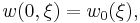 w(0,\xi)=w_0(\xi),