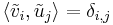  \langle\tilde v_i , \tilde u_j\rangle = \delta_{i,j}