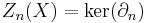 Z_n(X)=\ker (\partial_{n})