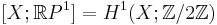 [X; \R P^1] = H^1(X; \Z/2\Z)