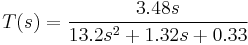 T(s)=\frac{3.48s}{13.2s^2%2B1.32s%2B0.33}