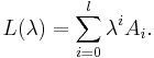 L(\lambda) = \sum_{i=0}^l \lambda^i A_i. 