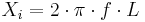 X_i = 2 \cdot \pi \cdot f \cdot L