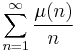 \sum_{n=1}^\infty\frac{\mu(n)}{n}