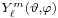 \scriptstyle Y_{\ell}^{m}(\vartheta, \varphi ) \,