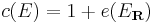 c(E)=1%2Be(E_{\mathbf R})