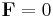 \mathbf{F}=0