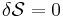  \delta \mathcal{S} = 0 \,\!