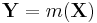 \mathbf{Y} = m(\mathbf{X})