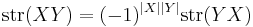 \mathrm{str}(XY) = (-1)^{|X||Y|}\mathrm{str}(YX)\,