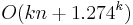 O(kn %2B 1.274^k)