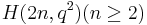 H(2n,q^2)(n\geq 2)