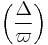 \left(\frac{\Delta}{\varpi}\right)