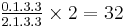 Upper: 0.1.3.3, lower: 2.1.3.3, total: 32