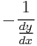 -\frac{1}{\frac{dy}{dx}}