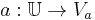 a:\mathbb{U} \rightarrow V_a