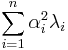 \sum _{i=1} ^n \alpha _i ^2 \lambda _i