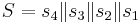 S = s_4 \mathcal{k} s_3 \mathcal{k} s_2 \mathcal{k} s_1