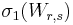 \sigma_1(W_{r,s})