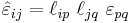 
   \hat{\varepsilon}_{ij} = \ell_{ip}~\ell_{jq}~\varepsilon_{pq}
 