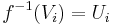 f^{-1}(V_i) = U_i