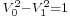 \scriptstyle V_0^2 - V_1^2 = 1 