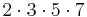 2 \cdot 3 \cdot 5 \cdot 7 