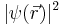 |\psi(\vec{r})|^2