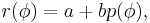 r(\phi) = a%2Bb p(\phi), \, 