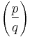 \left(\frac{p}{q}\right)