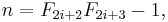 n = F_{2i%2B2} F_{2i%2B3} - 1,\,