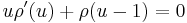 u\rho'(u) %2B \rho(u-1) = 0\,