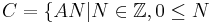 C = \{ AN|N\in \mathbb{Z}, 0 \leq N 