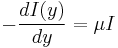 -\frac{dI(y)}{dy}=\mu I