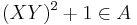 (XY)^2 %2B 1 \in A