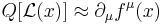 Q[\mathcal{L}(x)]\approx\partial_\mu f^\mu(x)