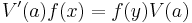 V'(a) f(x) = f(y) V(a) 